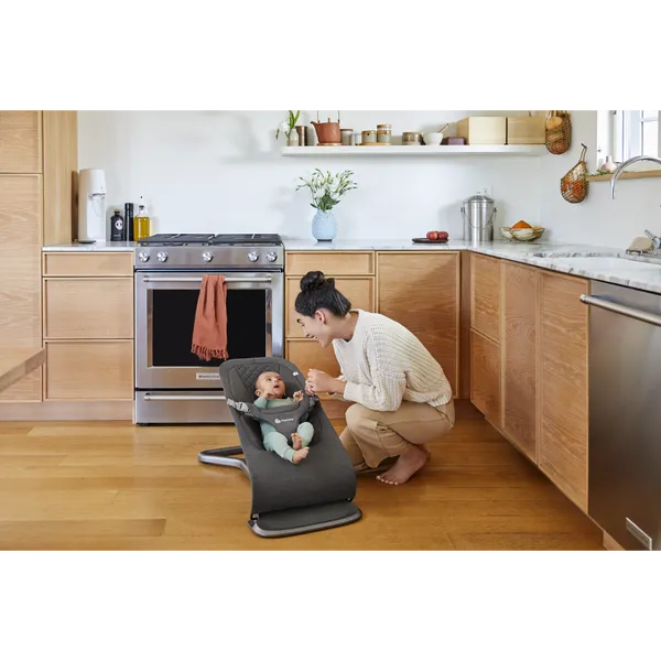[1 Yr Local Warranty] Ergobaby Evolve 3 In1 Bouncer - Charcoal Grey