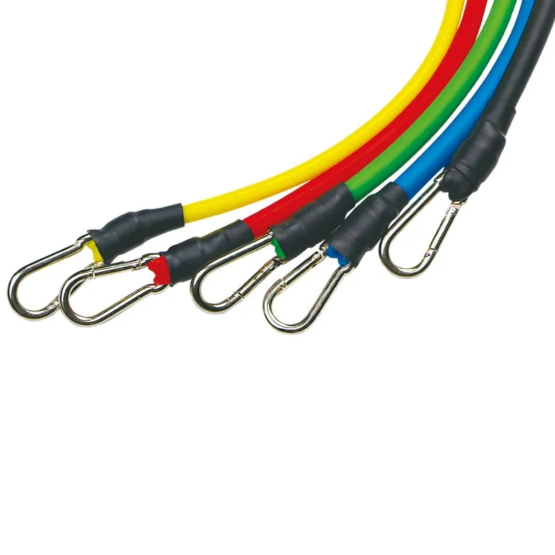 11 Pcs Resistance Bands Set Training Exercise Yoga Tubes Pull Rope Equipment With Bag