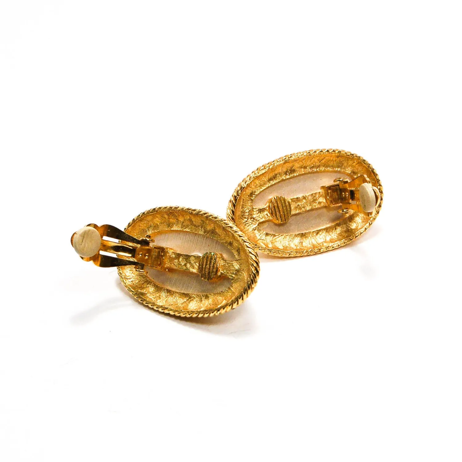 1980's Oval Mabe Pearl Earrings by Givenchy