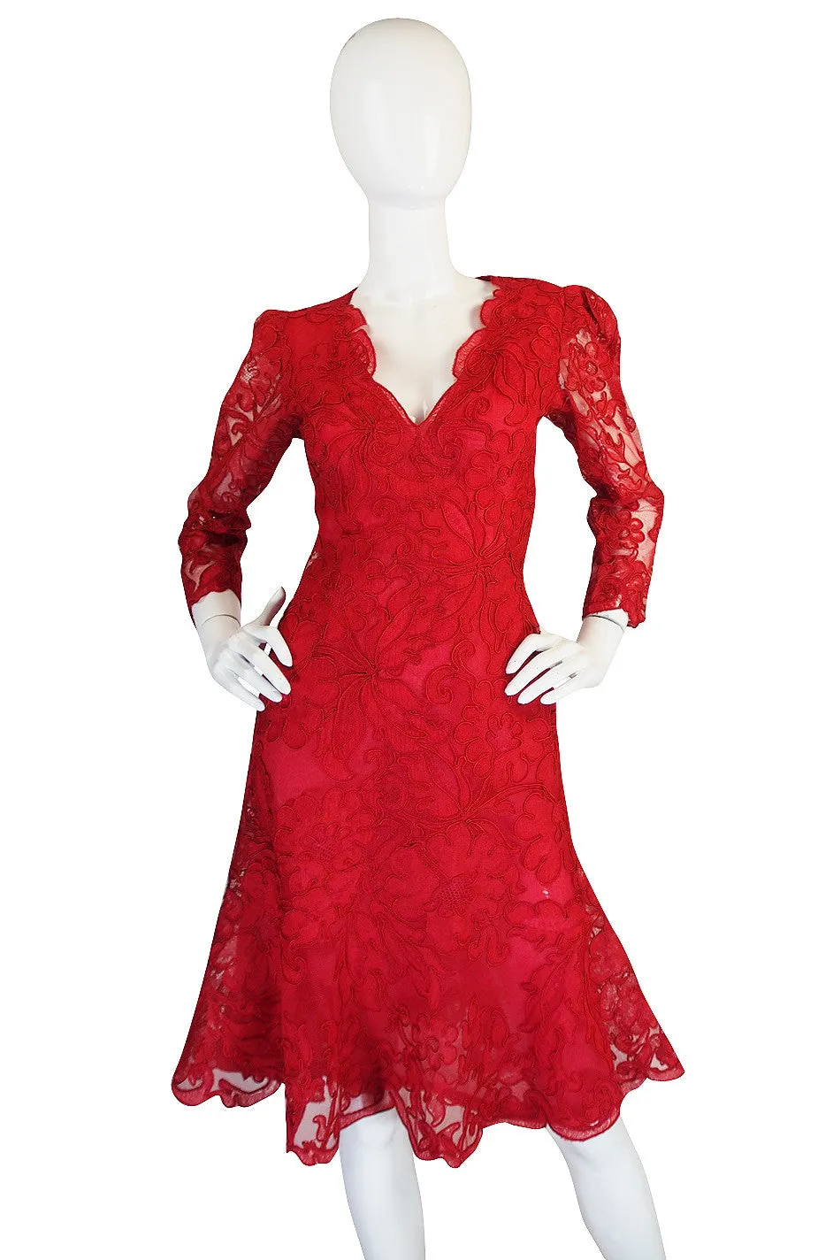 1983 Haute Couture Yves Saint Laurent Lace Dress