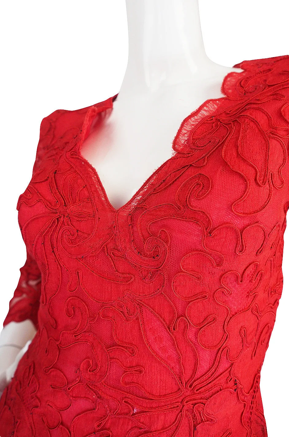 1983 Haute Couture Yves Saint Laurent Lace Dress