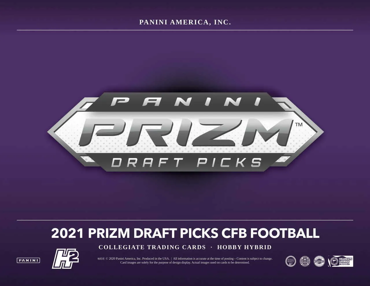 2021 Panini Prizm Collegiate Draft Picks Football H2 Box