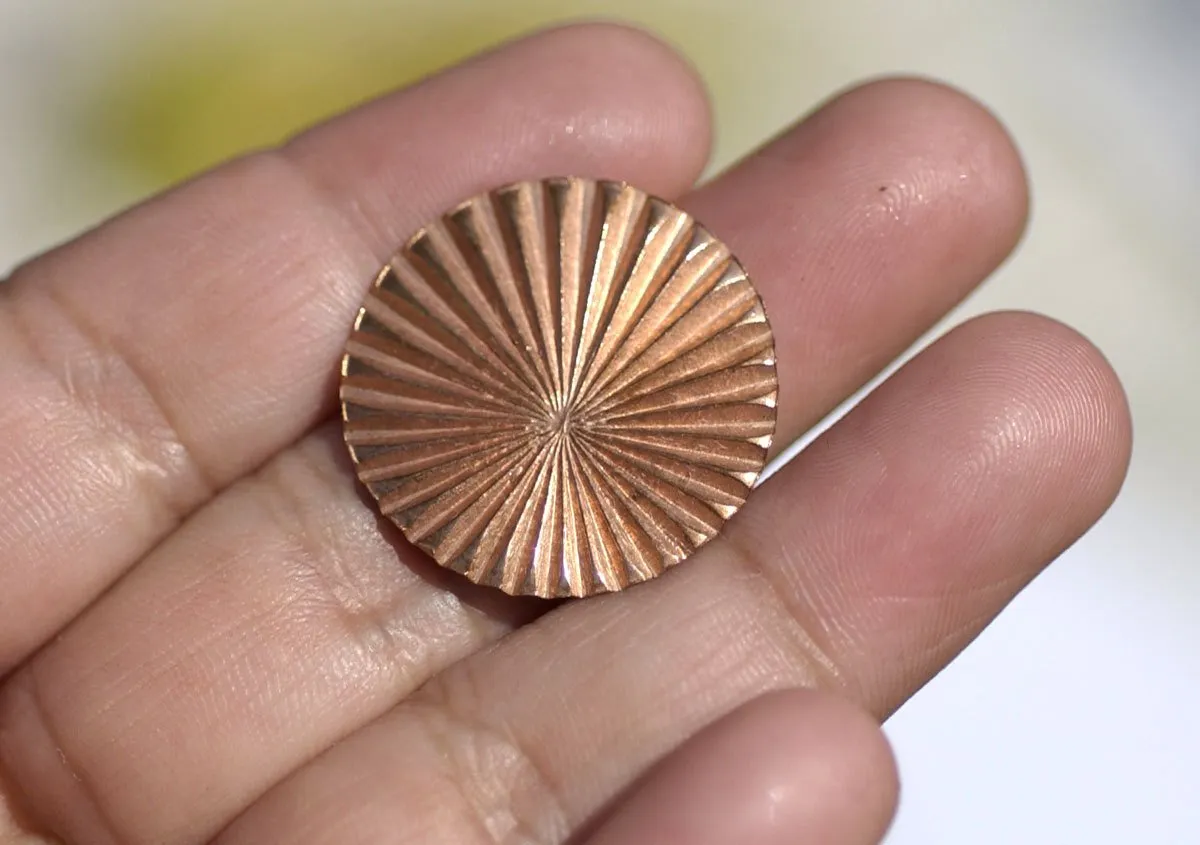 25mm Blank Disc 24G Enameling Soldering Stamping Blanks - Metalworking Supply - 4 Pieces
