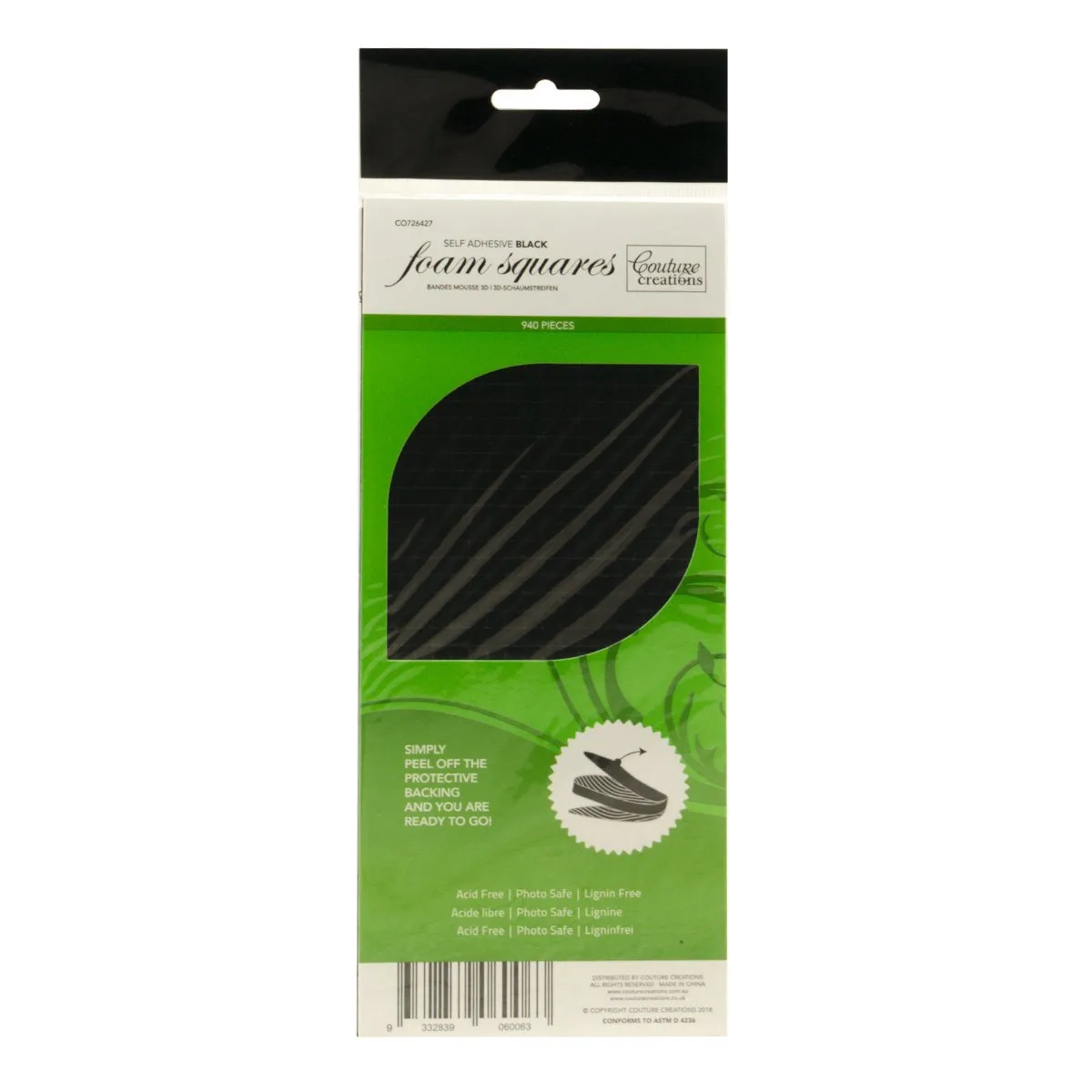 3D Adhesive Foam - Black