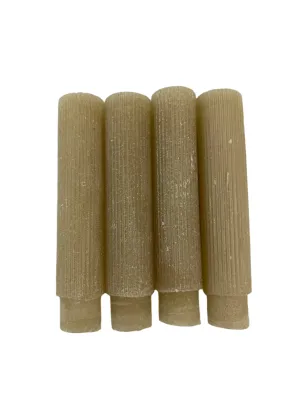 5" Linen Pleated Taper Candles (Set of 4)