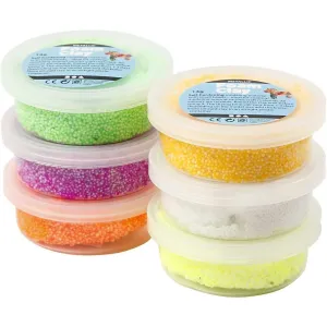 6 x Easter Theme Small Beads Modelling Material Plastic Tubs 14 g