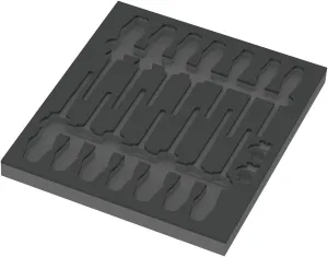9811 Foam insert VDE screwdriver set 1, empty, 344 x 30 x 392 mm