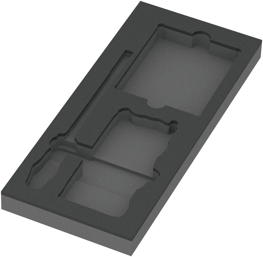 9850 Foam insert Kraftform Kompakt and Tool-Check PLUS set 1, empty, 172 x 30 x 392 mm