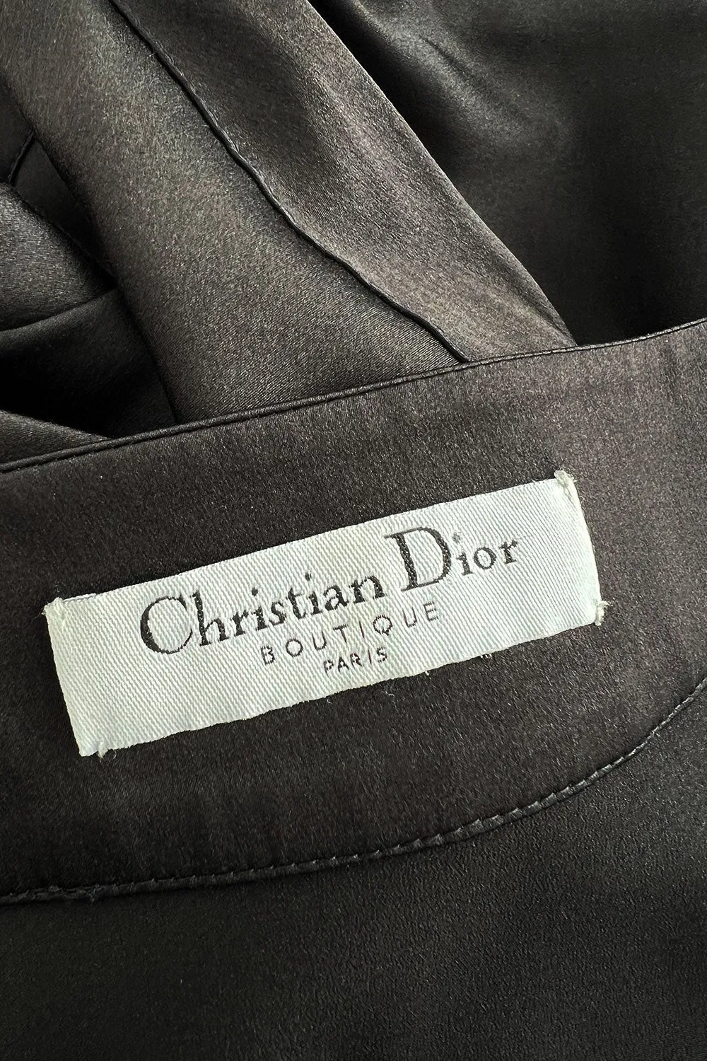 Ad Campaign Fall 2003 Christian Dior by John Galliano Runway Black Silk Halter Dress