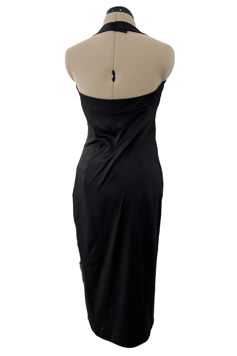 Ad Campaign Fall 2003 Christian Dior by John Galliano Runway Black Silk Halter Dress