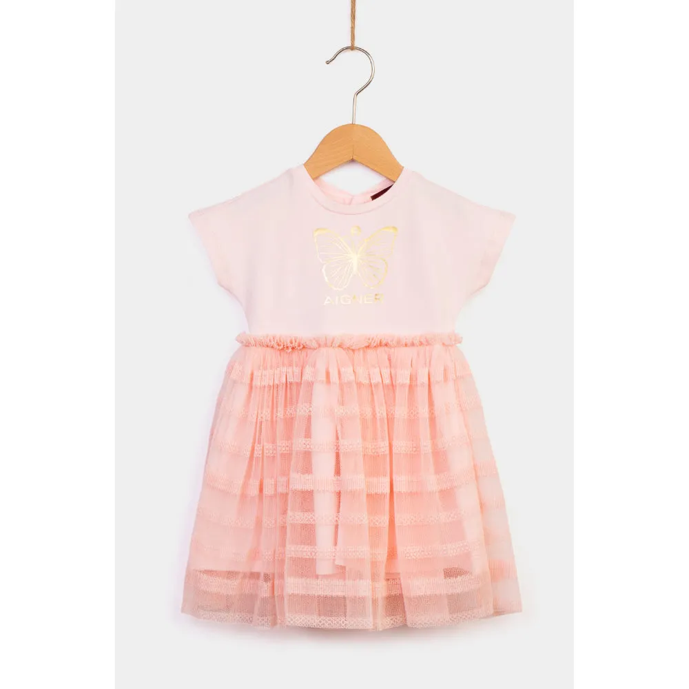 Aigner Kids Baby Girl's Pink Butterfly Dress