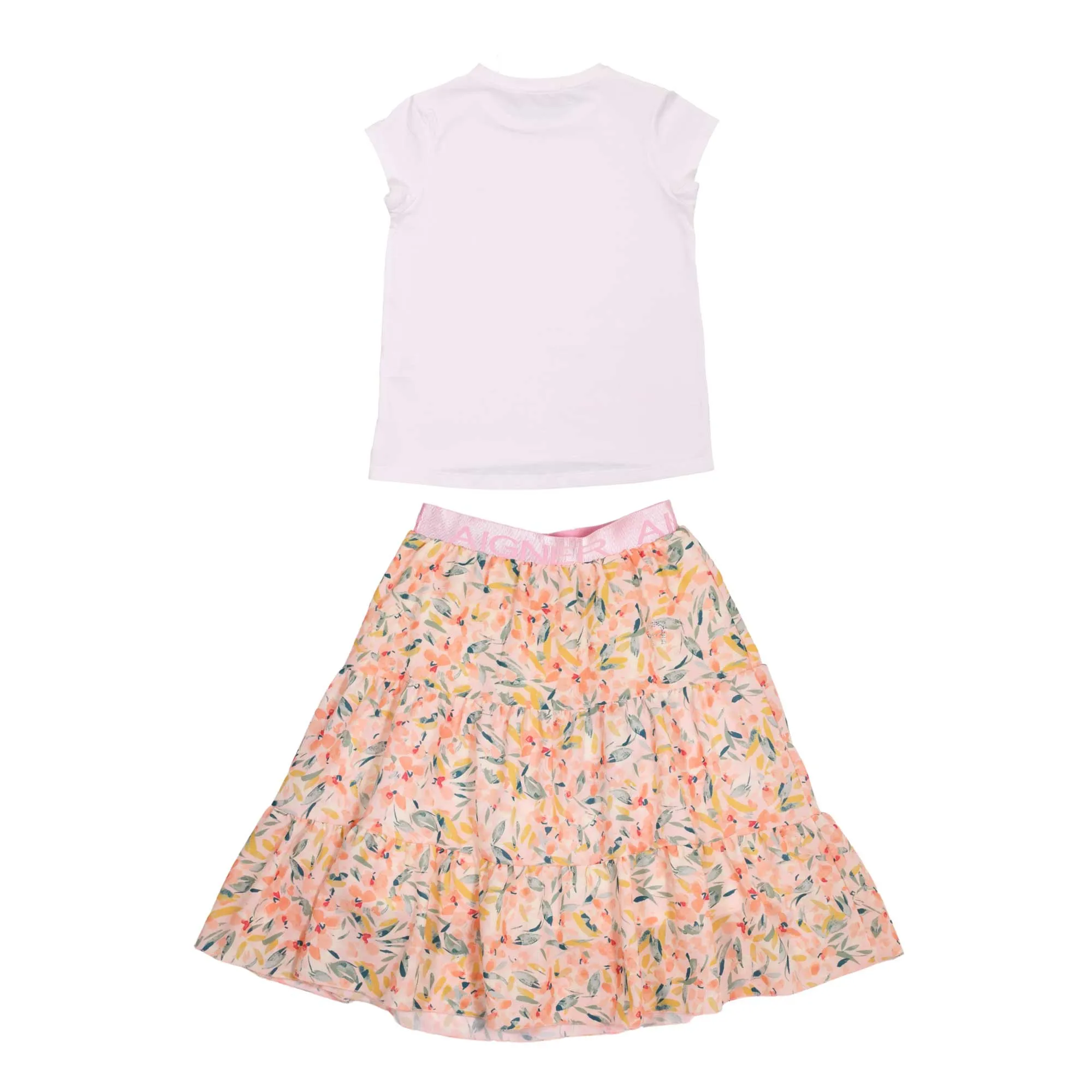 Aigner Kids Girl's Set T-Shirt & Skirt Multicolor