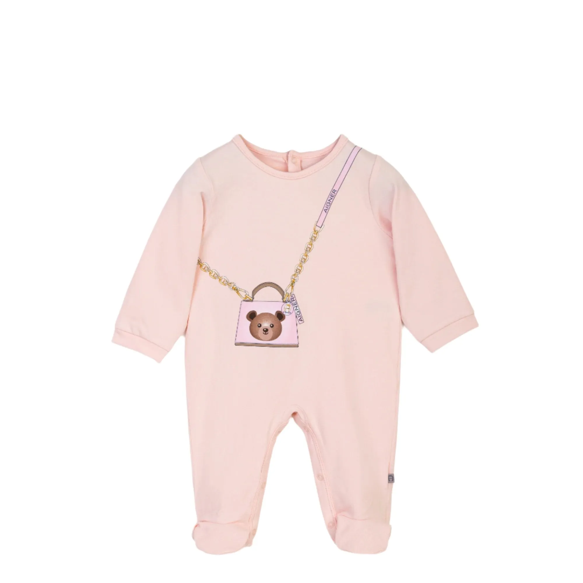 Aigner Kids New Born Girl's Set of  Sleepsuit & Hat
