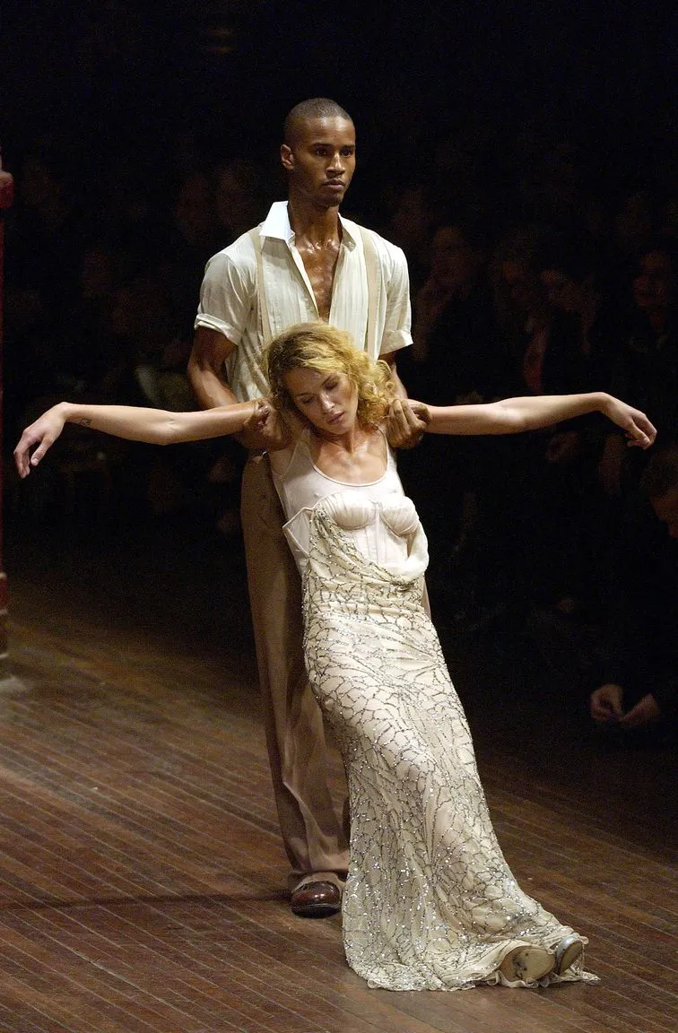 Alexander McQueen Spring 2004 Corset Dress with Attached Bodysuit