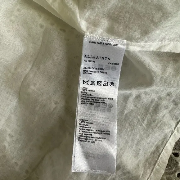 All Saints Marlow Ette Wrap Dress. Size 4.