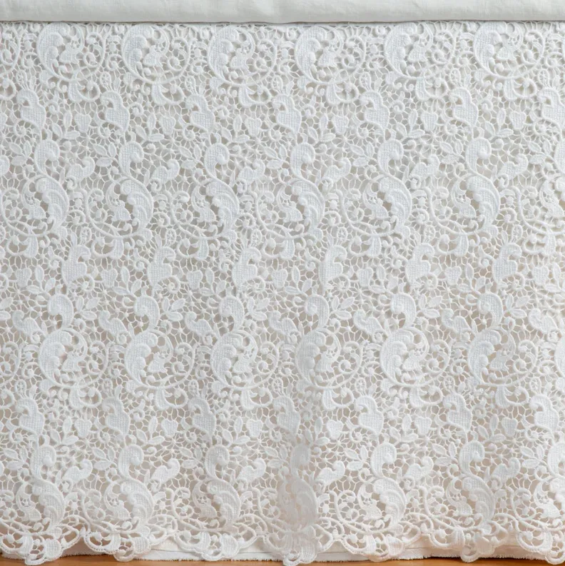 Allora Bed Skirt - Winter White - Queen