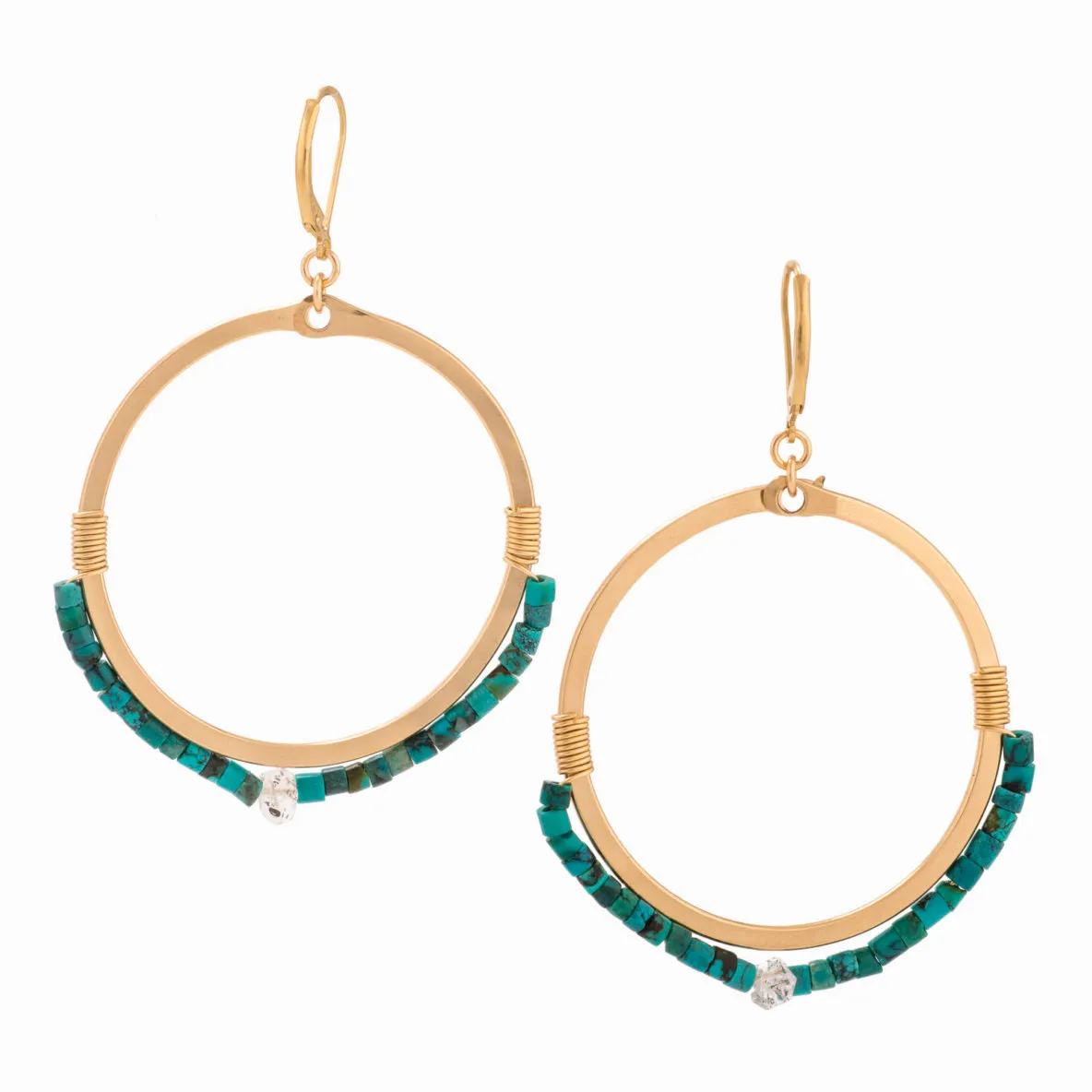 Ames Turquoise Hoop Earrings