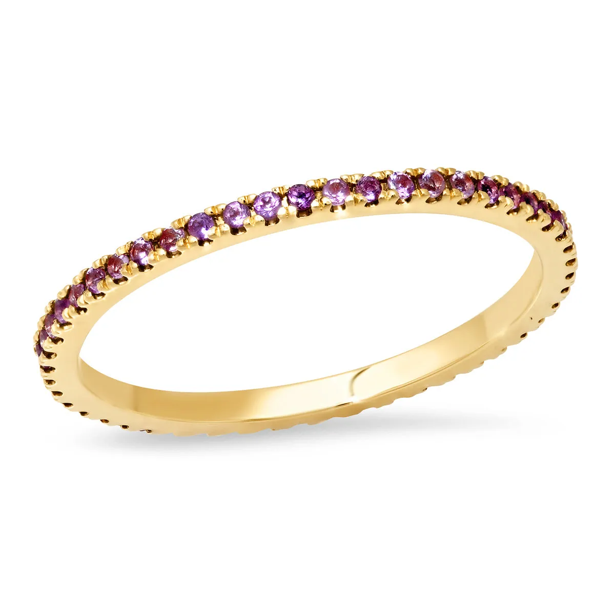 Amethyst Eternity Band