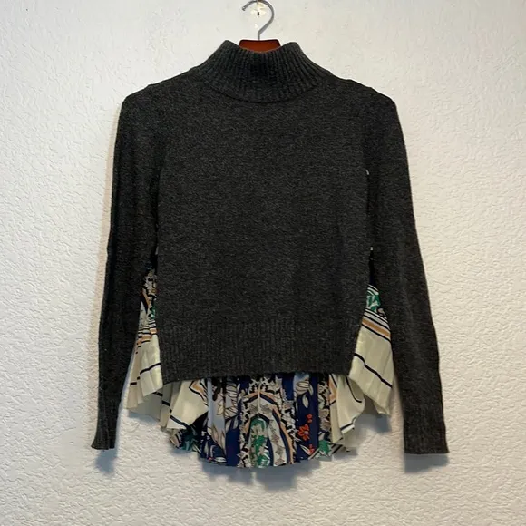 Anthropologie Moth Rona Cashmere Blend Turtleneck Sweater