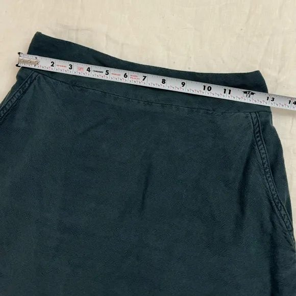 ANTHROPOLOGIE Pilcro Amora Ruffled Mini Skirt In Teal Blue Size XS Beach Coast