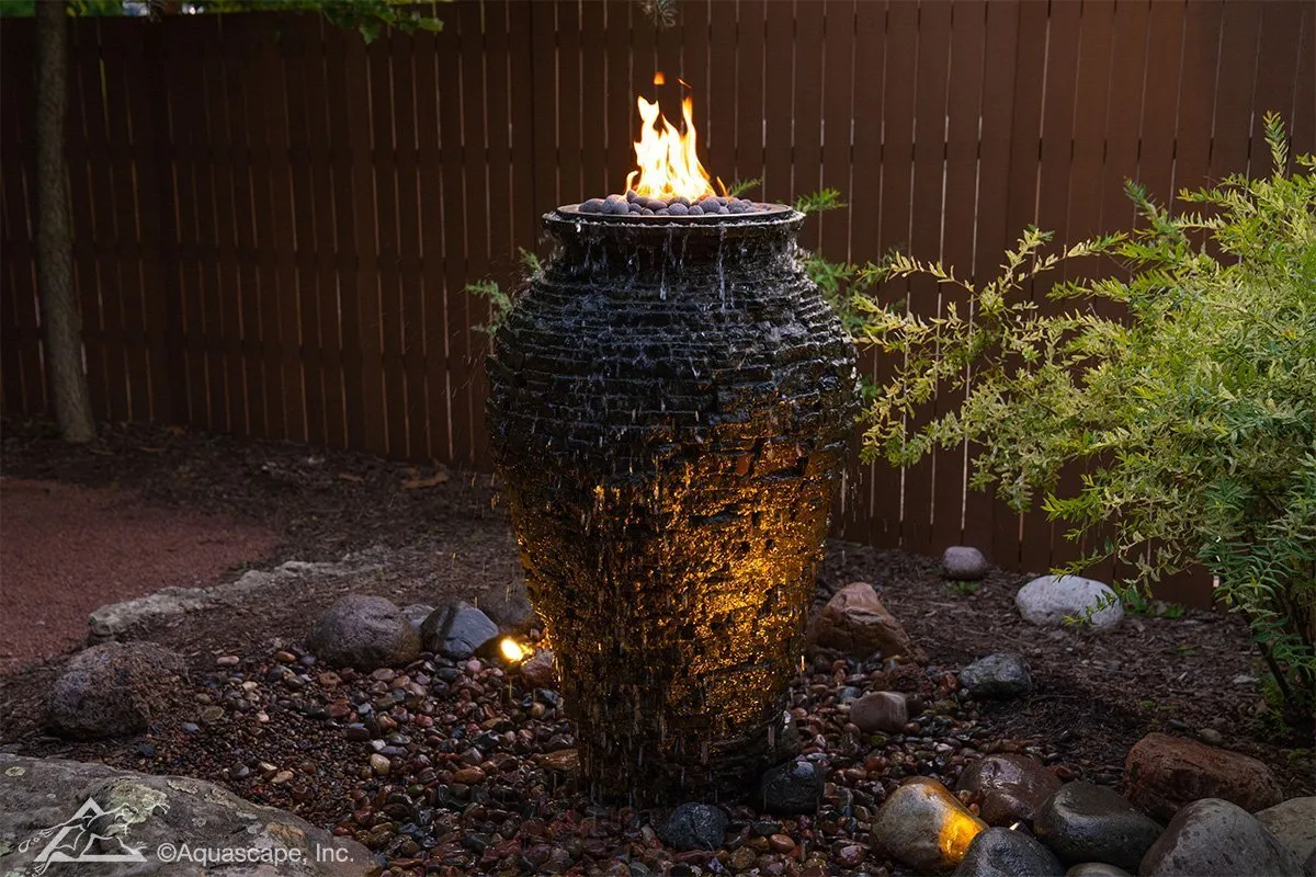 Aquascape Fire and Water Stacked Slate Urn Large