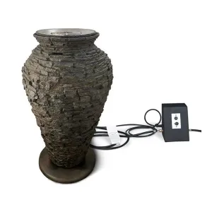 Aquascape Fire and Water Stacked Slate Urn Large