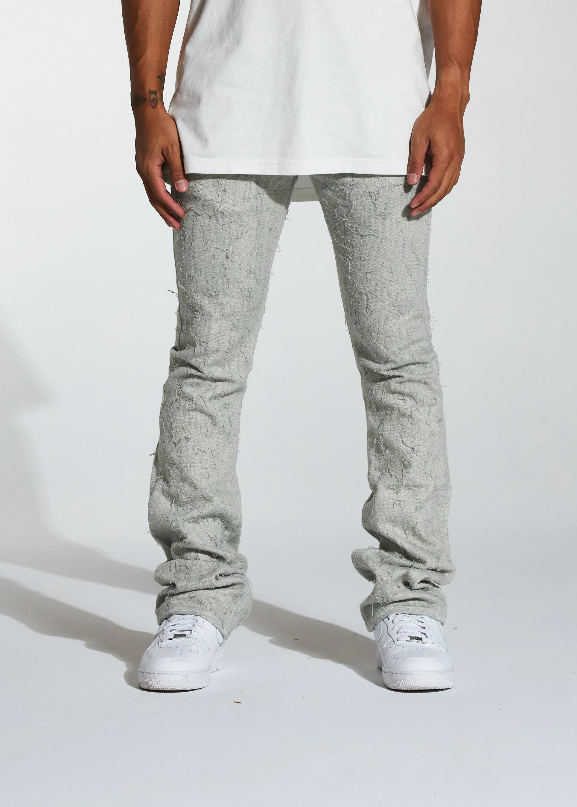 Arctic Stacked Flare Denim (Cream)