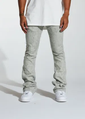 Arctic Stacked Flare Denim (Cream)