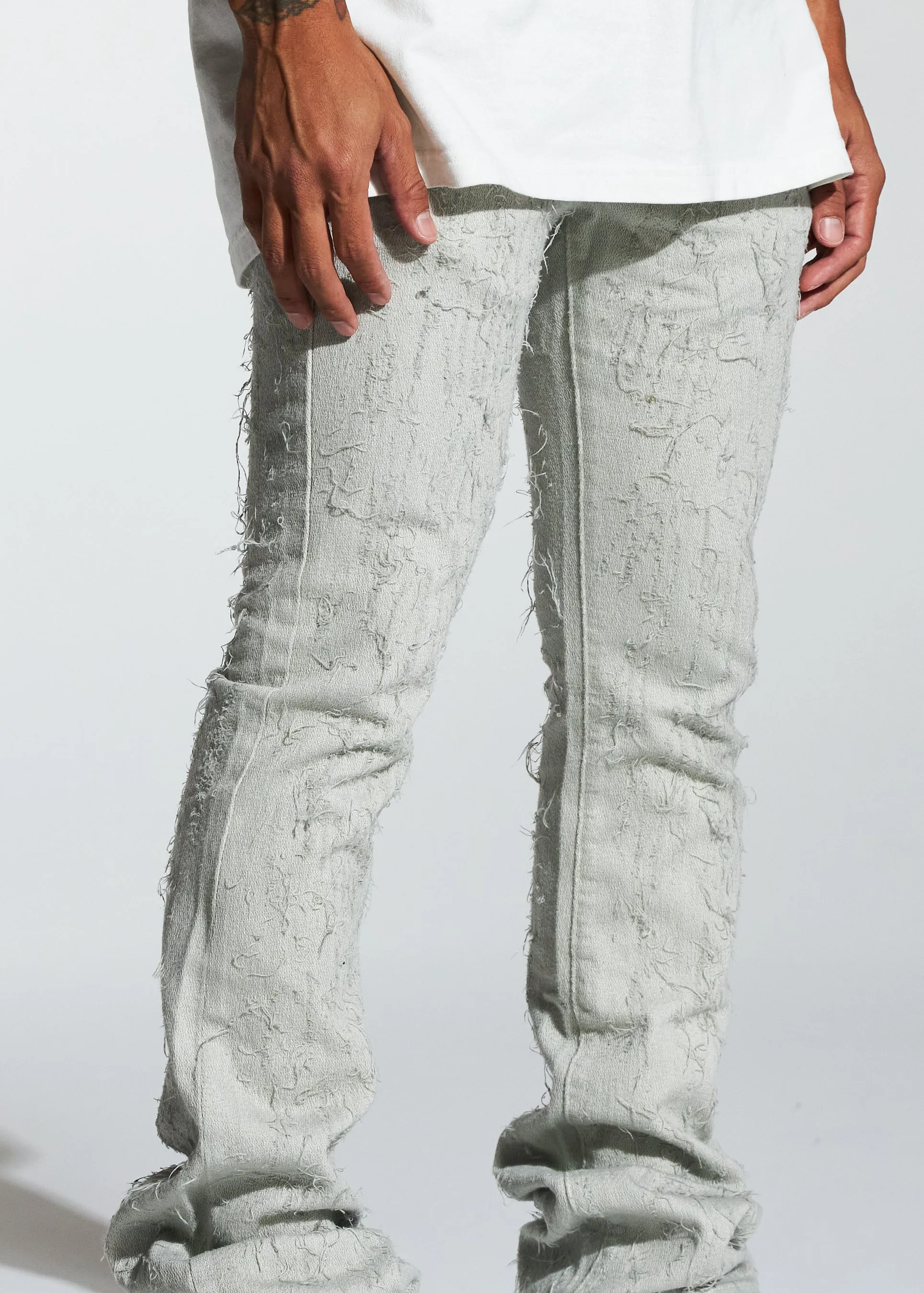 Arctic Stacked Flare Denim (Cream)
