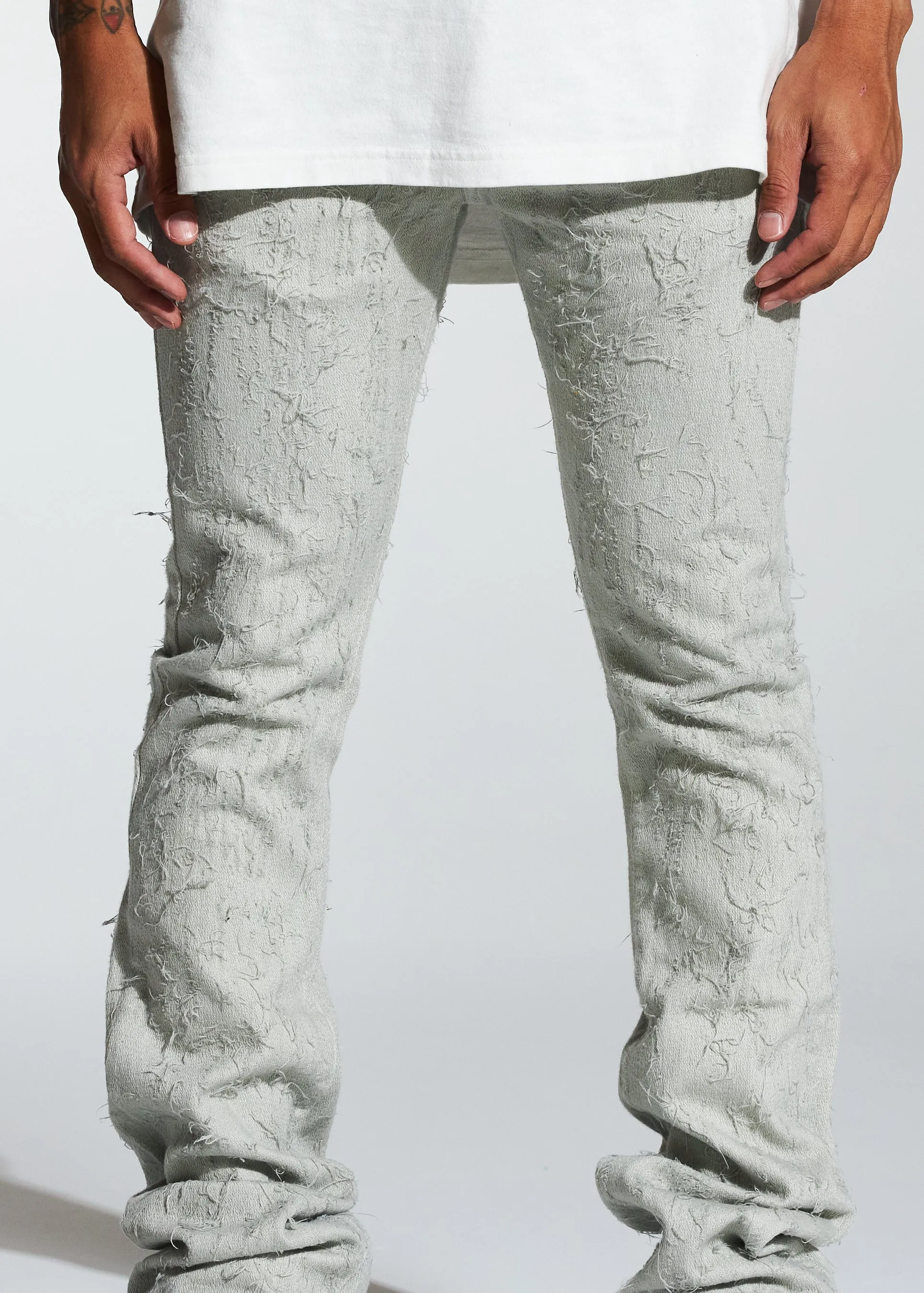 Arctic Stacked Flare Denim (Cream)