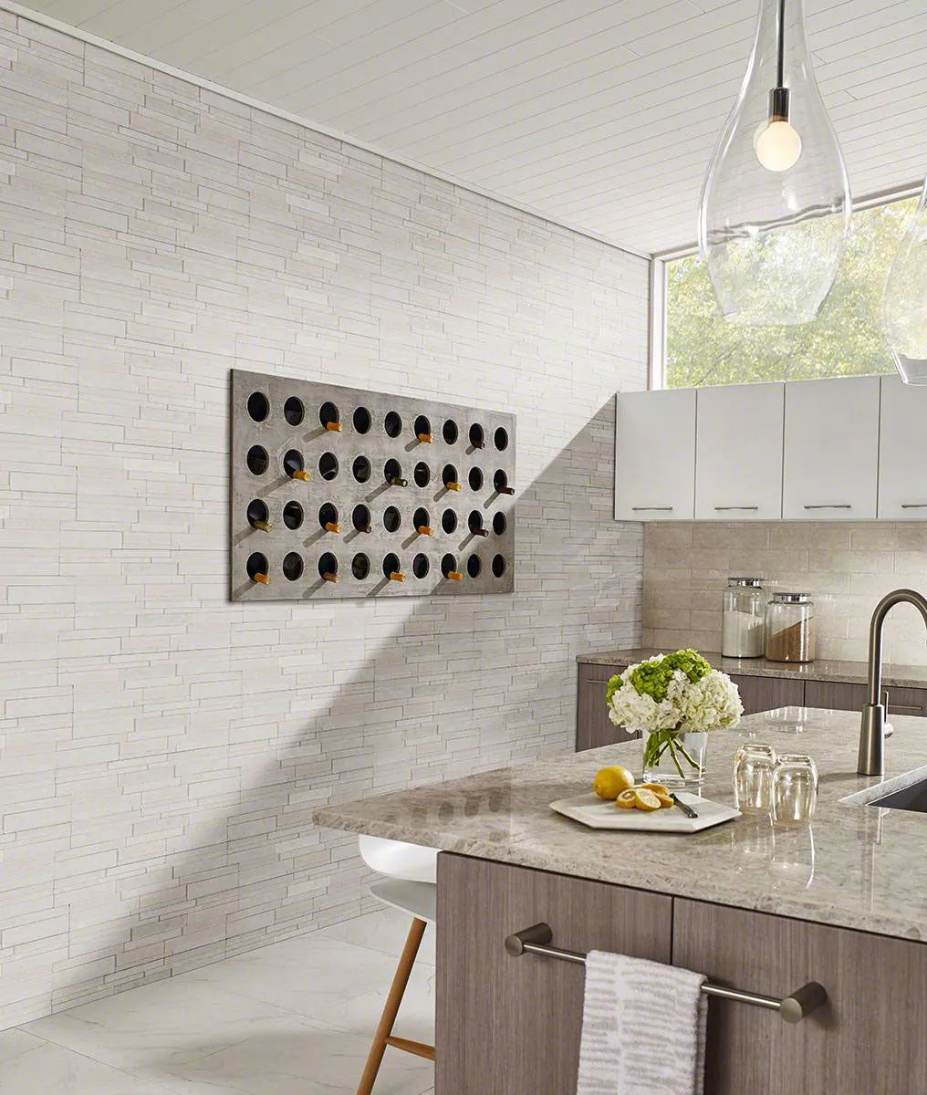 ARCTIC WHITE 3D STACKED STONE