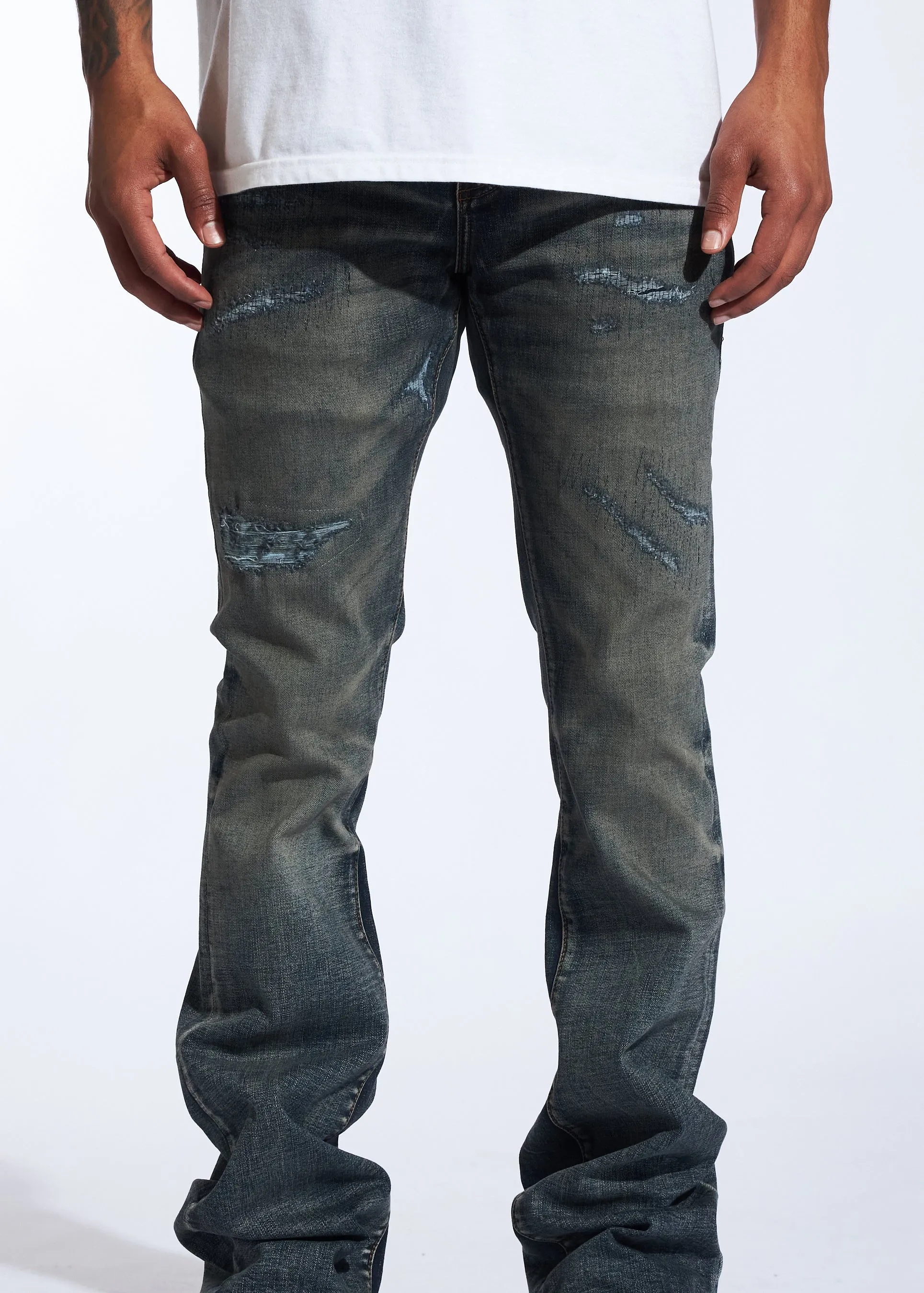 Avenue Stacked Denim (Dark Indigo)