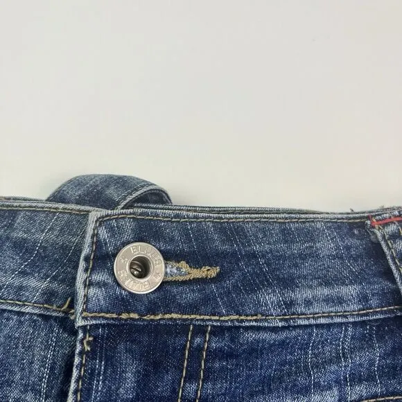 Baccini Y2K Pleated Denim Mini Skirt Skort Sz 12 Blue Preppy Academia Schoolgirl