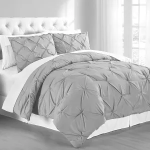 Beautiful Swift Home 3-Piece Pintuck Twin Comforter Set, Grey! Retails $151 