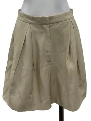 Beige Pleated Shorts OSN