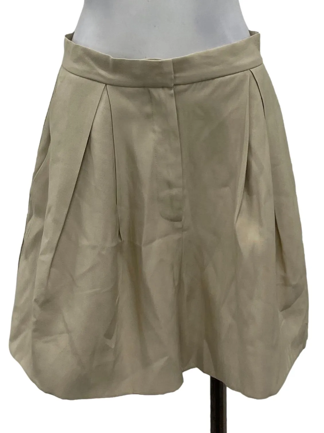 Beige Pleated Shorts OSN