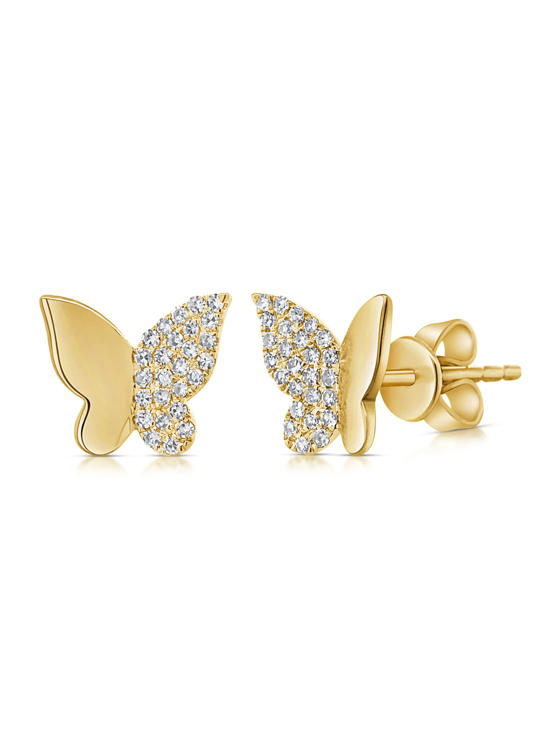 Bella Butterfly Stud Earrings 14K