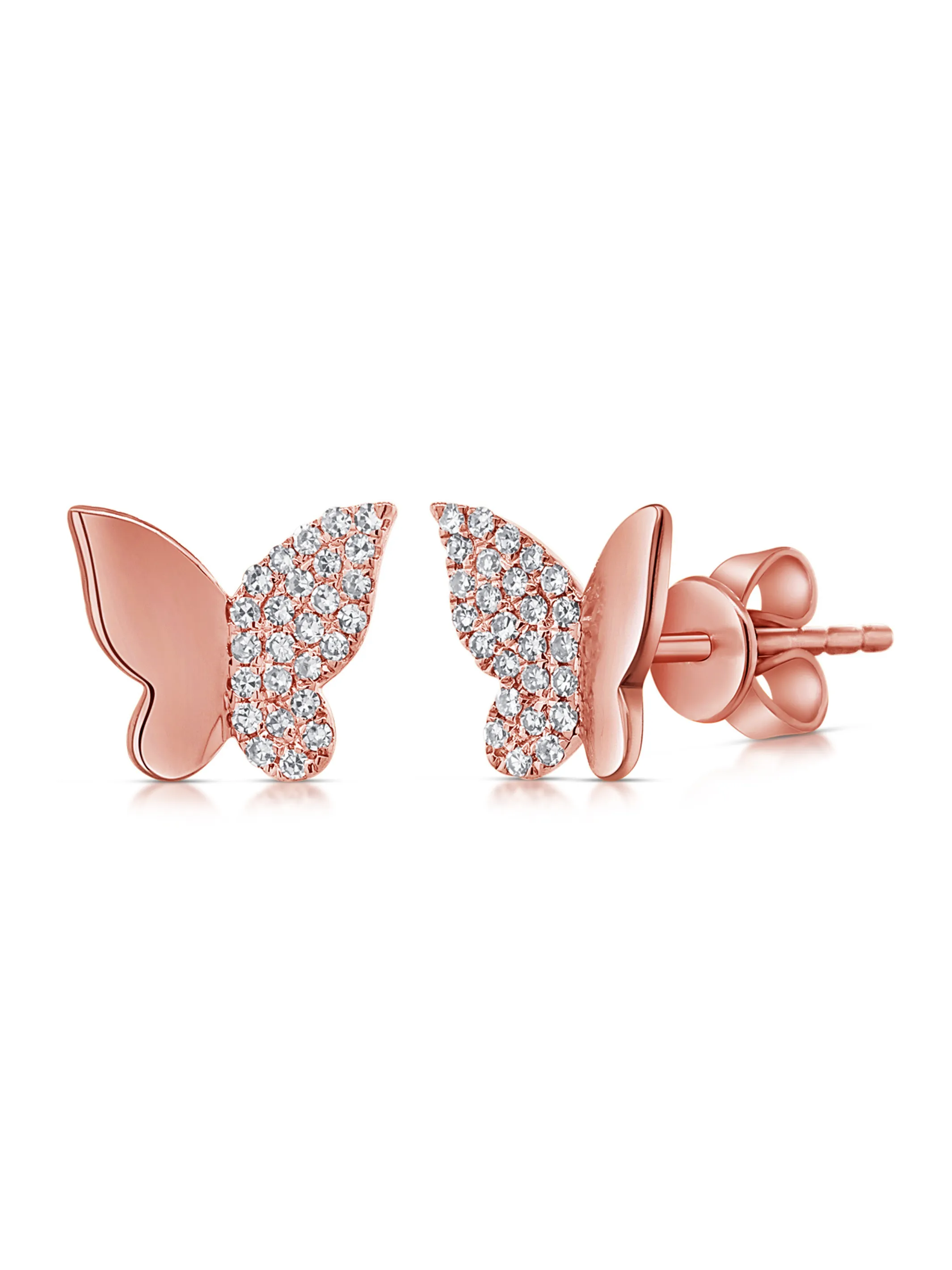 Bella Butterfly Stud Earrings 14K