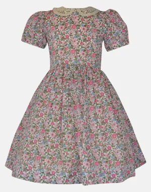 Betsy: Ditsy floral collar dress & headband