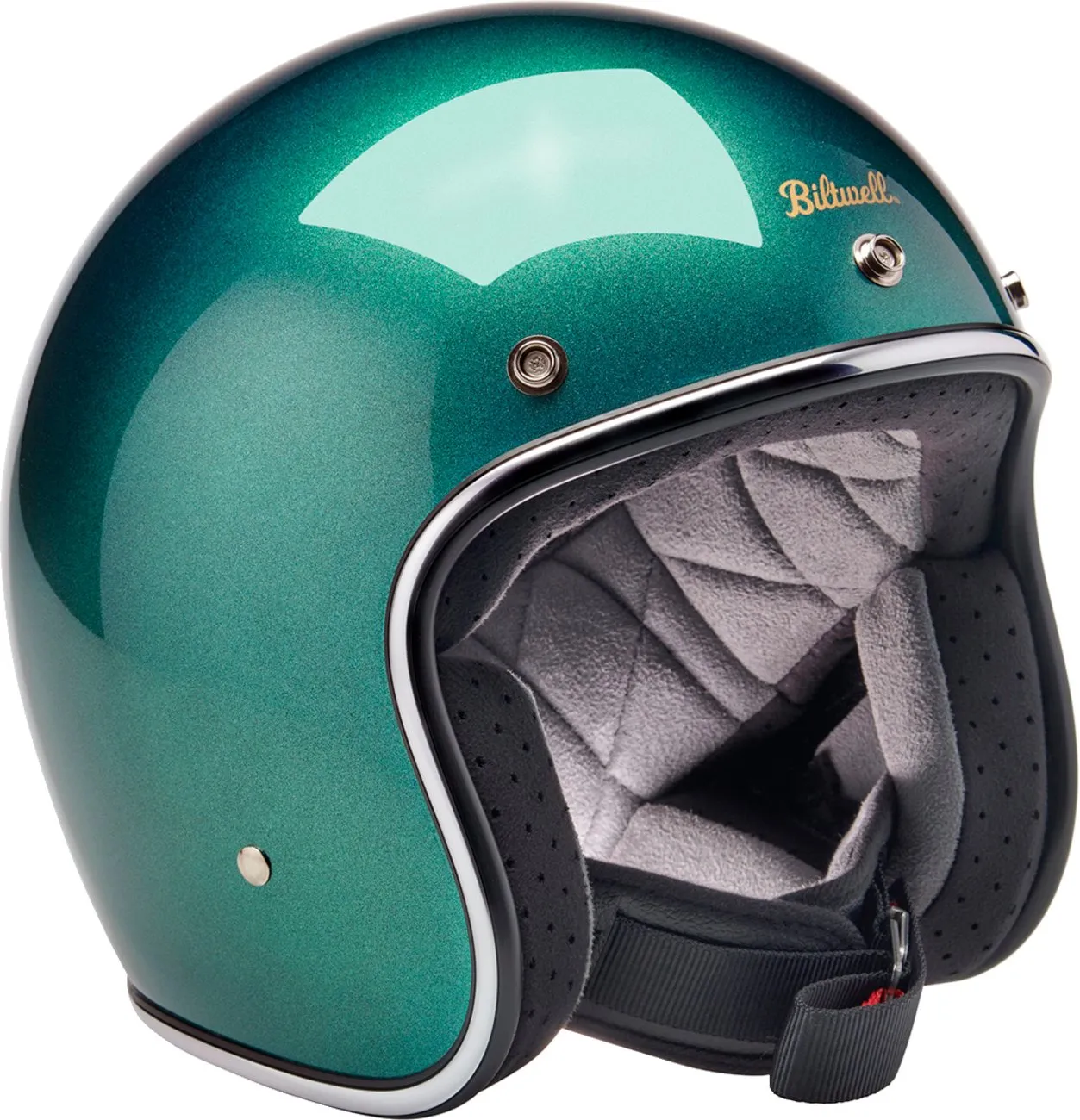 BILTWELL Bonanza Helmet - Metallic Catalina Green
