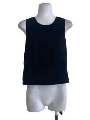 Black Plain Sleeveless Top