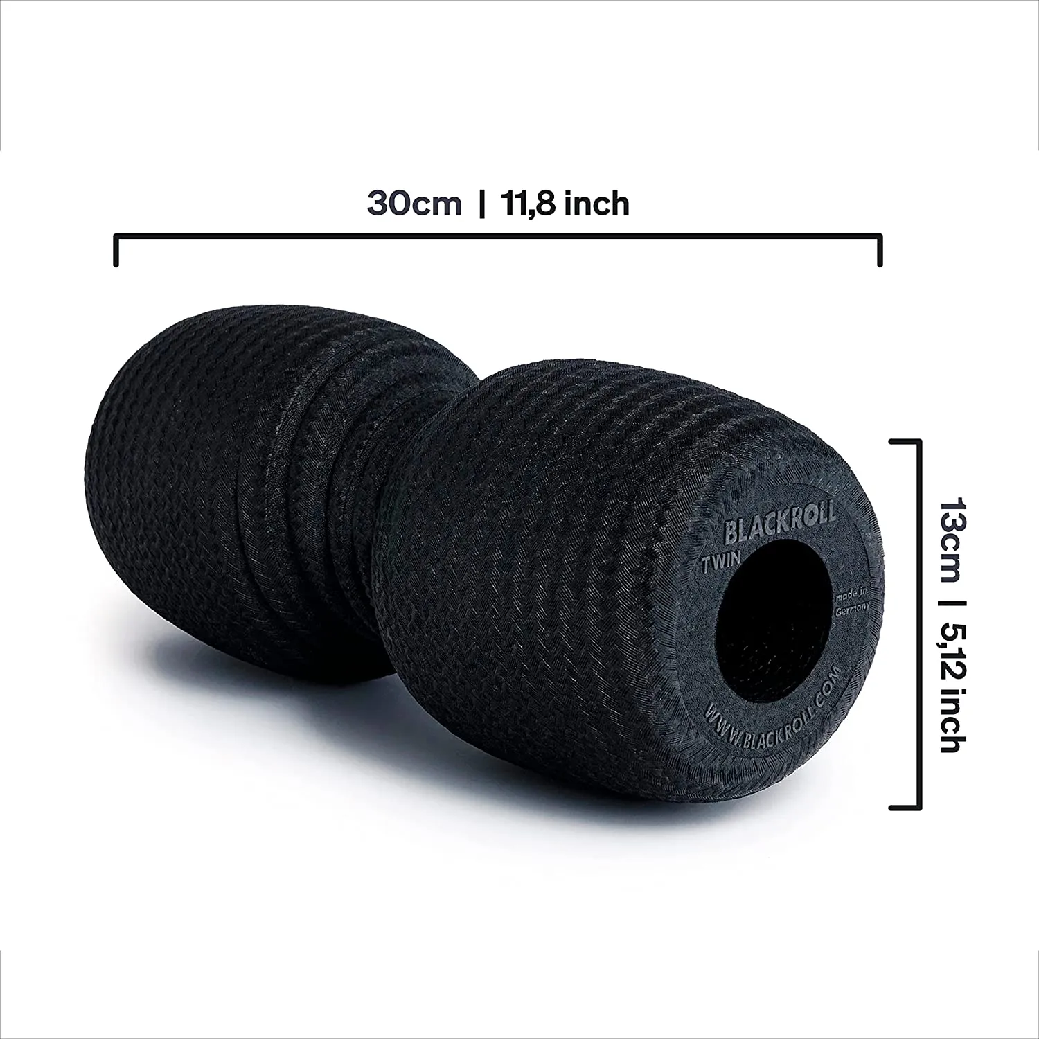 BLACKROLL - Twin Foam Roller, Versatile Combination for Targeted Massage and Relief, Deep Tissue Massager for Back, Neck, and Muscle Recovery