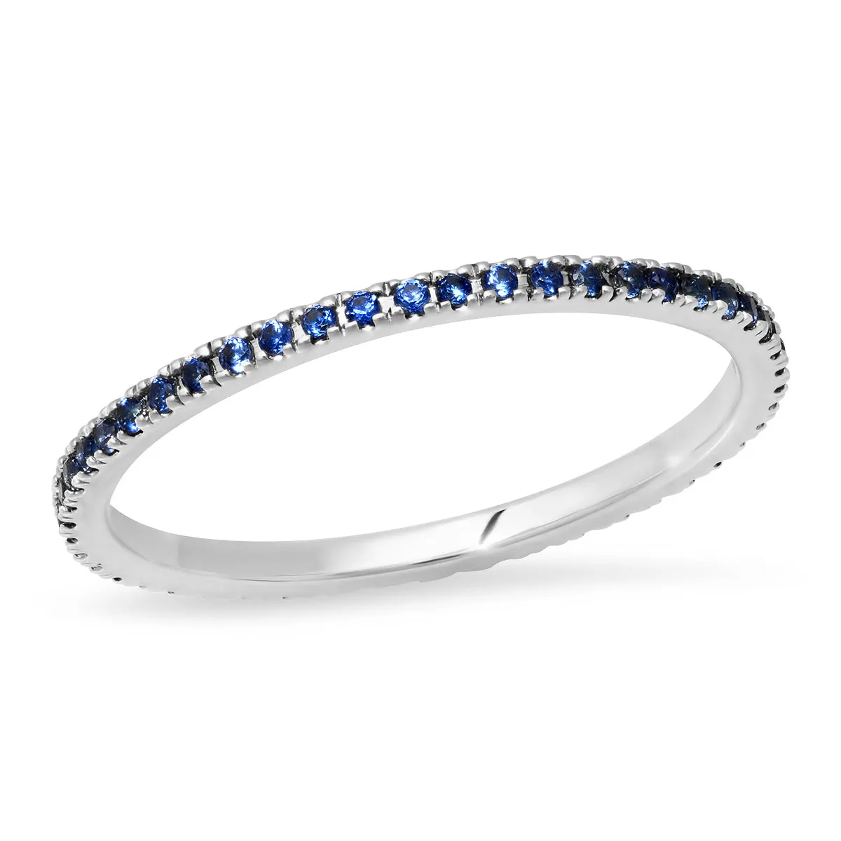 Blue Sapphire Eternity Band
