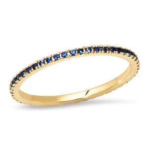 Blue Sapphire Eternity Band