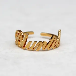 Blunted Gold Statement Ring