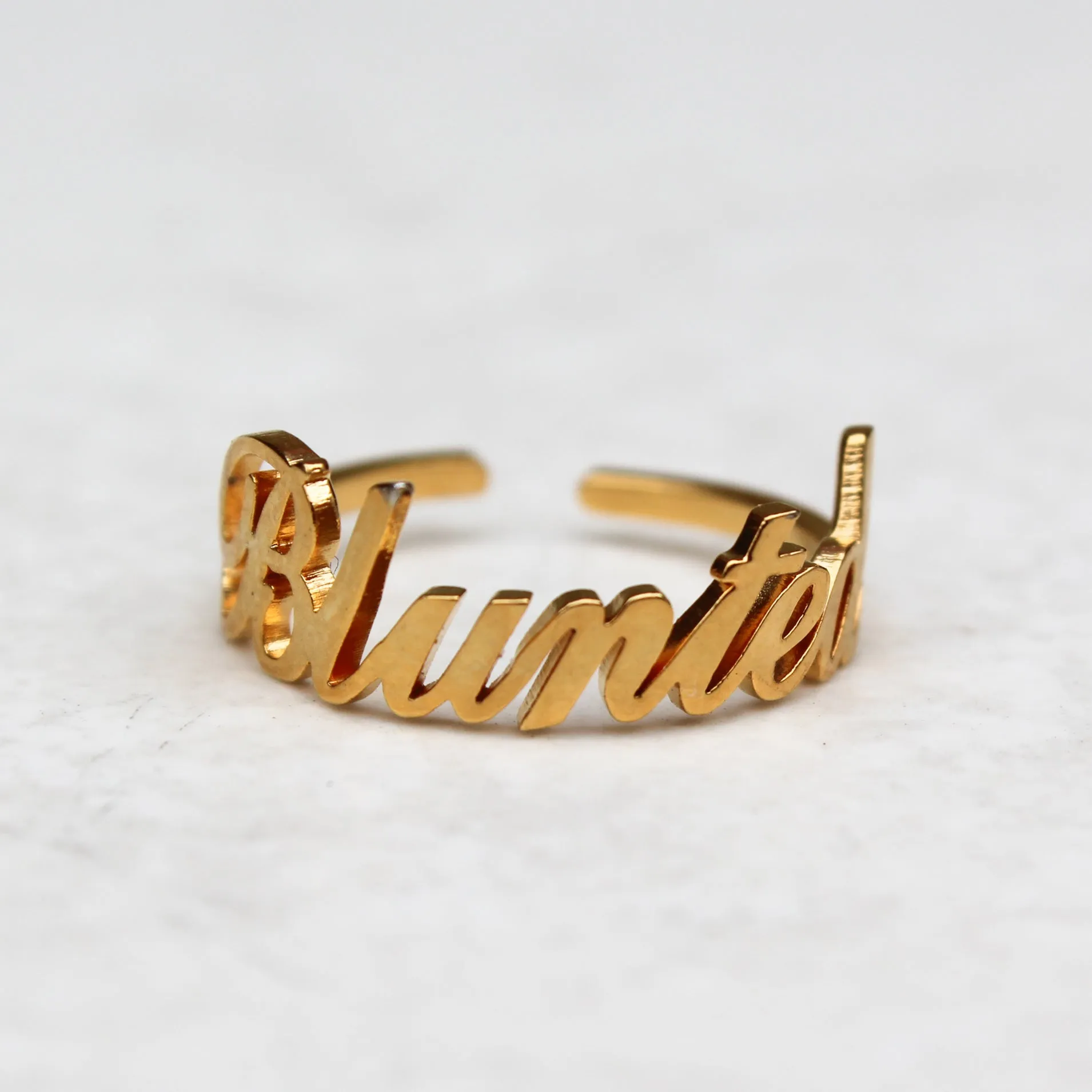 Blunted Gold Statement Ring