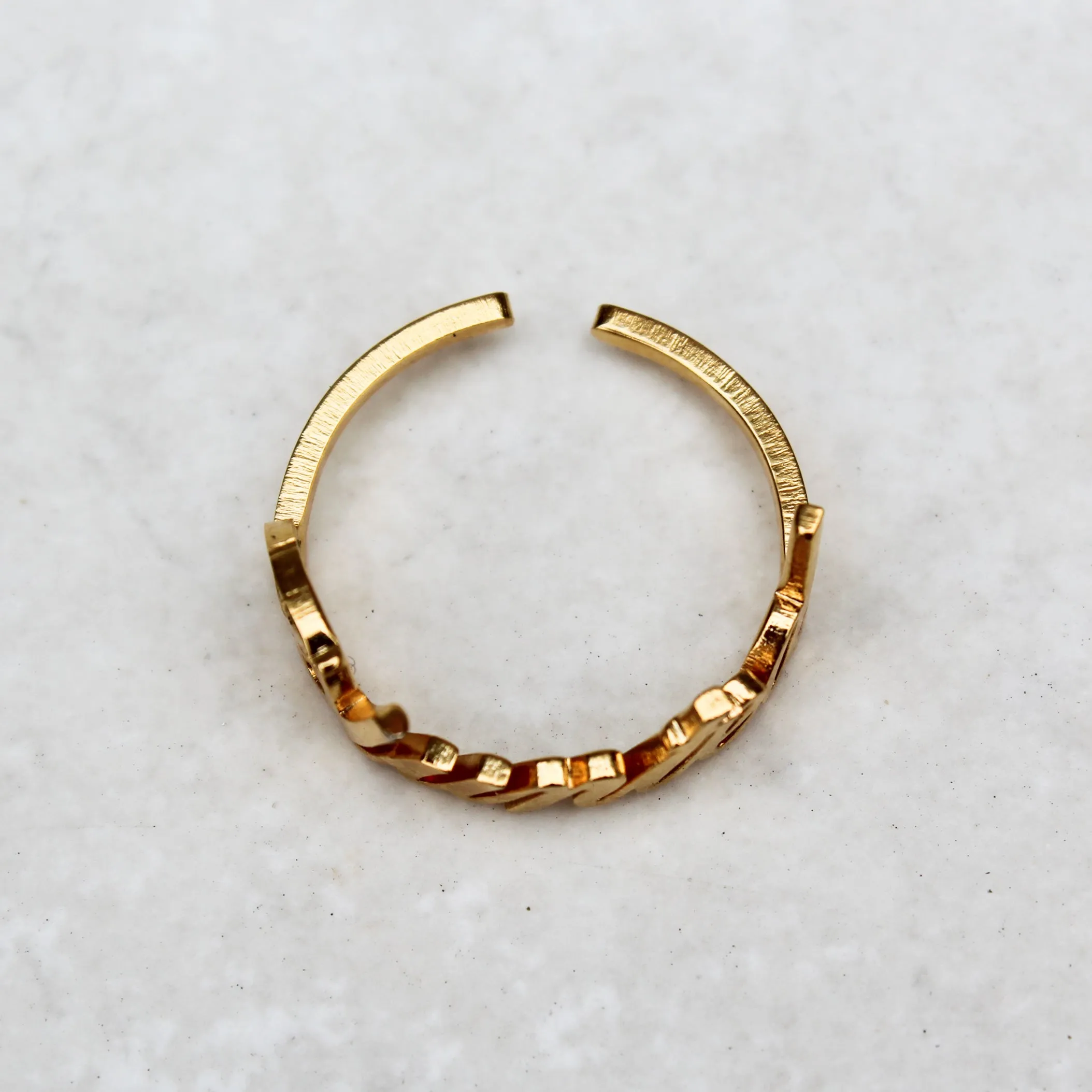 Blunted Gold Statement Ring