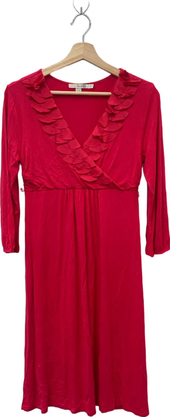 Boden Red Ruffled Wrap Dress UK 12