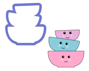 Bowls Stacked Up Cookie Cutter
