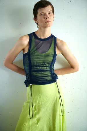 Bungee Gathered Tank - Midnight